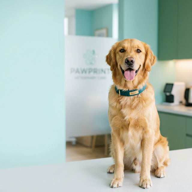 Happy Golden Retriever at PawCare Pro
